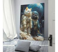 Canvas Wall Art - Space Cat Astronaut Picture Print On Canva, Posters And Prints Wall Art Living Room Home Decor Room Decor Teen 20x30inch(50x75cm)