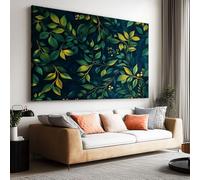 Canvas Wall Art William Morris Plant Leaf Canvas Pictures for Living Room Bedroom Hallway Kitchen or Office Wall Decor - Poster Prints Extra Large Artwork 150L x 100W CM