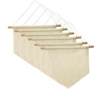 Canvas Wall Banners Set of 6 with Wooden Rods, 9.8 X 9.8 in Blank for Patches, Enamel Pins, Buttons, Lapels, DIY Home Wall Art