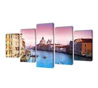 Canvas Wall Print Set Venice 200 x 100 cm