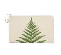 Canvas Wallet Bag,Forest Fern Nursery Art Print Coin Purse, Zipper Change Purse,Small Cosmetic Bag