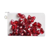 Canvas Wallet Bag,Pomegranate Seeds Print Coin Purse, Zipper Change Purse,Small Cosmetic Bag