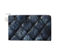 Canvas Wallet Bag,Tiled Velvet Texture Black Print Coin Purse, Zipper Change Purse,Small Cosmetic Bag