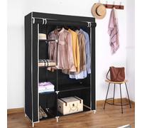 Canvas Wardrobe Organizer - Double - Black
