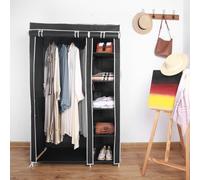 Canvas Wardrobe Organizer - Double Tall - Black