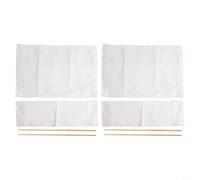 Canvas Washable Seat Covers Kit Replacement for Director Chairs Foldable Striped Design 2 Sizes Fits Round Rod Chair with Wand Accessories Classic Blue White Set of 2(White)