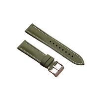 Canvas Watch Band Leather Straps 18mm 19mm 21mm 20mm 22mm Nylon Quick Release Bracelet Belt Unisex(Green-White,21mm)