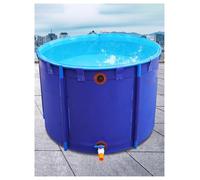 Canvas Water Storage Tank, Durable Above Ground Pool for Fish Pond and Swimming, Easy Setup with Bracket
