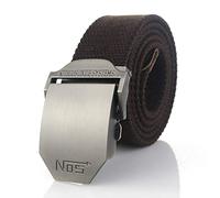 Canvas Web Belt,Arrow Nos Text Personalized Coffee Pattern Art Adjustable Cut To Fit Golf Belt Flip Top Buckle Metal Jeans For Men Waistband Army Military Tactical Male Jeans Chinos Weekday Suits