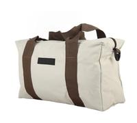 Canvas Wide Mouth Tool Bag, Multi-Purpose Heavy Duty Tote Tool Bag, Large Capacity Storage Bag with Extended Mouth for Electricians, Plumbers, Carpenters, 16 Inch