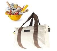 Canvas Wide Mouth Tool Bag, Muti Purpose Heavy Duty Tote Tool Bag, Heavy Duty Handbag, Large Capacity Tool Storage Bag with Extended Mouth, for Electricians, Plumbers, Carpenters (20 Inch)