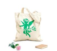 Canvas Wine Gift Bag angel cupid a cupid baby holding a flower 340g/m² thick fabric Matches clothing