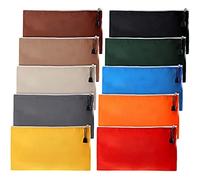 Canvas Zipper Bags Metal Zipper Tool Pouch Utility Tool Bag 10 Colors Multi-Purpose Storage Bag Canvas Tote Pouch Organizer for Storage Tools Items Portable Supplies, 12.5 x 7 Inch (10 Pieces)