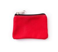 Canvas Zipper Pouch 10 pcs DIY Plain Canvas Cotton Bag Pure Zipper Coin Key Bag Money Pocket Women Men Hand-held Coin Purse Small Wallet Kid for Travel Craft School Toiletry(Red)
