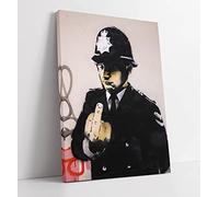 CanvasArtShop- BANKSY RUDE COPPER GRAFFITI- CANVAS WALL ART PICTURE PRINT (36x24)
