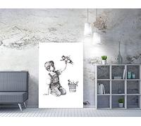 CanvasArtShop BANKSY SUPERHERO NURSE- CANVAS WALL ART PICTURE PRINT (24x16)