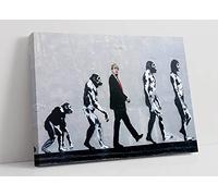 CanvasArtShop BANKSY TRUMP EVOLUTION CANVAS WALL ART PICTURE PRINT (12X8)