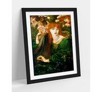 CanvasArtShop -DANTE GABRIEL ROSSETTI, LA GHIRLANDATA- PREMIUM WALL ART FRAMED PICTURE PRINTS - 3 COLOURS - 4 SIZES (A3, WALNUT)
