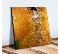 CanvasArtShop Gustav Klimt Adele Bloch-Bauer I CANVAS WALL ART PICTURE PRINT PAINTING GOLD (24in x 24in / 60cm x 60cm)