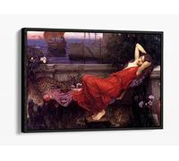 CanvasArtShop- JOHN WILLIAM WATERHOUSE, ARIADNE- FLOAT EFFECT FRAMED CANVAS WALL ART PICTURE PRINT (WHITE, 24x16)