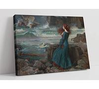 CanvasArtShop- JOHN WILLIAM WATERHOUSE, MIRANDA THE TEMPEST- CANVAS WALL ART PICTURE PRINT (30x20)