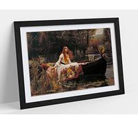 CanvasArtShop- JOHN WILLIAM WATERHOUSE, THE LADY OF SHALOTT- PREMIUM WALL ART FRAMED PICTURE PRINTS - 3 COLOURS - 4 SIZES (OAK, A4)