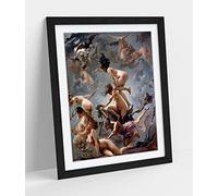 CanvasArtShop -LUIS RICARDO FALERO, WITCHES GOING TO THEIR SABBATH- PREMIUM WALL ART FRAMED PICTURE PRINTS - 3 COLOURS - 4 SIZES (A4, BLACK)