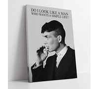 CanvasArtShop Peaky Blinders Thomas Shelby QUOTE CANVAS WALL ART PICTURE PRINT FRAMED (30in x 20in / 76cm x 50cm)