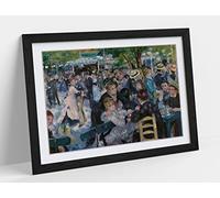 CanvasArtShop -PIERRE AUGUSTE RENOIR, DANCE AT LE MOULIN DE LA GALETTE- PREMIUM WALL ART FRAMED PICTURE PRINTS - 3 COLOURS - 4 SIZES (OAK, A1)