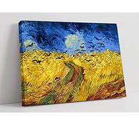 CanvasArtShop- VINCENT VAN GOGH WHEATFIELD WITH CROWS- CANVAS WALL ART PICTURE PRINT (24x16)