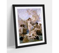 CanvasArtShop -WILLIAM ADOLPHE BOUGUEREAU, THE BIRTH OF VENUS- PREMIUM WALL ART FRAMED PICTURE PRINTS - 3 COLOURS - 4 SIZES (UNFRAMED, A2)