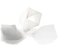 Canvasbay Picture Mounts for Frames with Backs and Clear Resealable Bags - 1.4mm Mount Card for Picture Framing (Textured Iced White, 8"x8" to Fit 6"x6")
