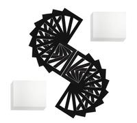 Canvasbay Picture Mounts for Frames with Backs and Clear Resealable Bags - 1.4mm Mount Card for Picture Framing (Smooth Black, 9"x7" to Fit A6)