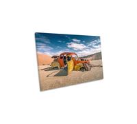 CanvasGeeks Desert Abandoned Car Forgotten Canvas Wall Art Picture Print | Size: W30" x H20" x D20mm CanvasGeeks Multicolor W30" x H20" x D20mm