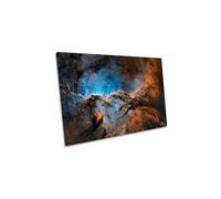 CanvasGeeks Fighting Dragons of Ara Outer Space Canvas Wall Art Picture Print | Size: W18" x H12" x D20mm CanvasGeeks Multicolor W18" x H12" x D20mm