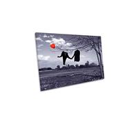 CanvasGeeks Immortal Love Red Balloon Canvas Wall Art Picture Print | Size: W24" x H16" x D20mm CanvasGeeks Red W24" x H16" x D20mm