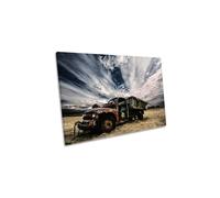 CanvasGeeks Rusty Old Abandoned Truck Canvas Wall Art Picture Print | Size: W24" x H16" x D20mm CanvasGeeks Multicolor W24" x H16" x D20mm