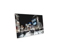CanvasGeeks Shibuya Crossing Tokyo City Japan Canvas Wall Art Picture Print | Size: W24" x H16" x D20mm CanvasGeeks Multicolor W24" x H16" x D20mm