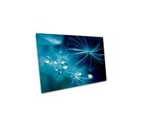 CanvasGeeks Soft Touch Blue Floral Flowers Canvas Wall Art Picture Print | Size: W24" x H16" x D20mm CanvasGeeks Blue W24" x H16" x D20mm