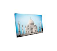 CanvasGeeks Taj Mahal India Iconic Canvas Wall Art Picture Print in Blue | Size: W30" x H20" x D20mm CanvasGeeks Blue W30" x H20" x D20mm