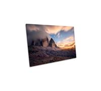 CanvasGeeks The Final Moment Mountains Landscape Canvas Wall Art Picture Print | Size: W36" x H24" x D40mm CanvasGeeks Multicolor W36" x H24" x D40mm
