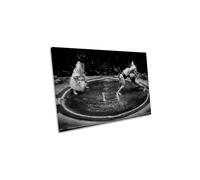 CanvasGeeks The Last Strength Sumo Wrestling Canvas Wall Art Picture Print in Grey | Size: W36" x H24" x D40mm CanvasGeeks Grey W36" x H24" x D40mm