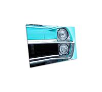 CanvasGeeks US Classic Car 1967 Catalina Convertible Canvas Wall Art Picture Print in Blue | Size: W36" x H24" x D40mm CanvasGeeks Blue W36" x H24" x D40mm
