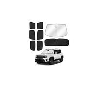 Canvcle Sunshades for 2015-2025 Jeep Renegade Accessories Windshield Sun Shade Side Rear Window Shade Cover Sun Visor Shield Privacy Protection for Camping Keep Vehicle Cool Black 8PCS