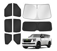 Canvcle Sunshades for 2025 2026 Nissan Armada Accessories Windshield Sun Shade Side Rear Window Shade Cover Sun Visor Shield Privacy Protection for Camping Keep Vehicle Cool Black 8PCS