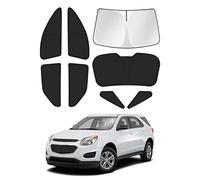 Canvcle Sunshades for Chevrolet/Chevy Equinox 2018-2023 Windshield Sunshade Side&Rear Windows Sun Visor Privacy Protection Keep Vehicle Cool Black 8PCS Set