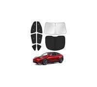 Canvcle Window Shades for 2020-2024 Tesla Model Y Accessories Windshield Sun Shade Side Rear Window Covers Sunshade Sun Visor Shield Privacy Protection for Camping Keep Vehicle Cool Black 8PCS