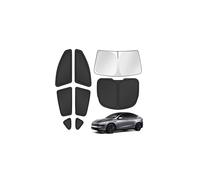 Canvcle Window Shades for 2025 2026 New Tesla Model Y Juniper Accessories Windshield Sun Shade Side Rear Window Covers Sunshade Sun Visor Shield Privacy Protection for Camping Keep Car Cool Black 8PCS