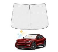 Canvcle Windshield Sun Shade for 2021-2024 Ford Mustang Mach-E Accessories Thicken 6-Layer Front Window Sunshade Cover Sun Visor Protector Foldable Block UV Rays Keep Vehicle Cool