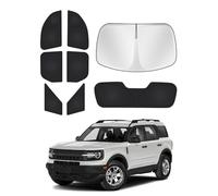 Canvcle Windshield Sun Shade for Ford Bronco Sport 2021-2023 2024 Side Rear Window Shade Cover Set Window Sun Visor Blocker Privacy Protection Keep Vehicle Cool Black 8PCS